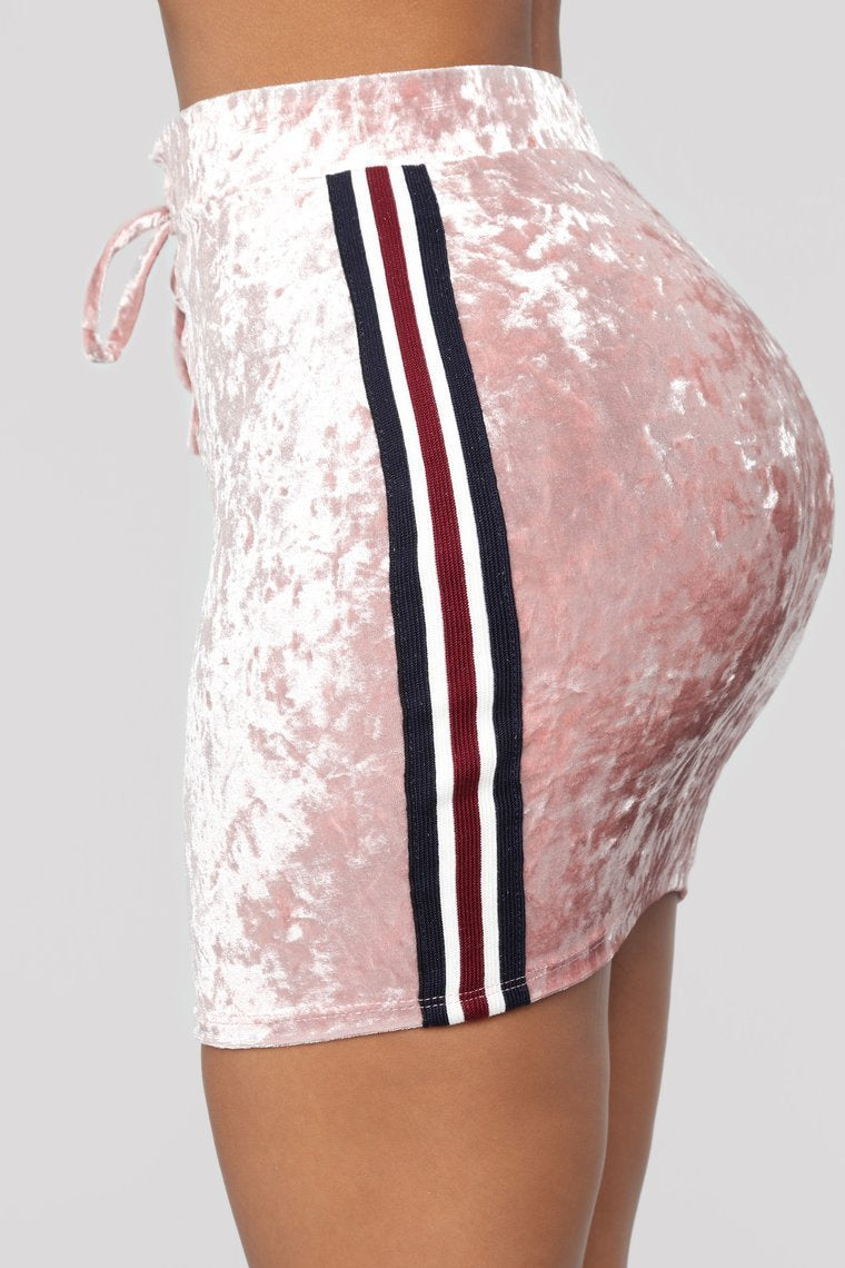 Baby G Velvet Skirt Set - Blush