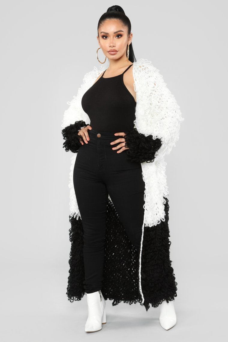 Cardigan Not Into You Anymore - Noir / Blanc