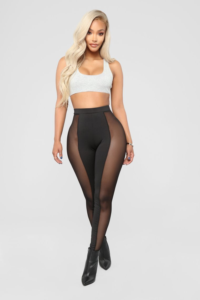 Celena Mesh Leggings - Black