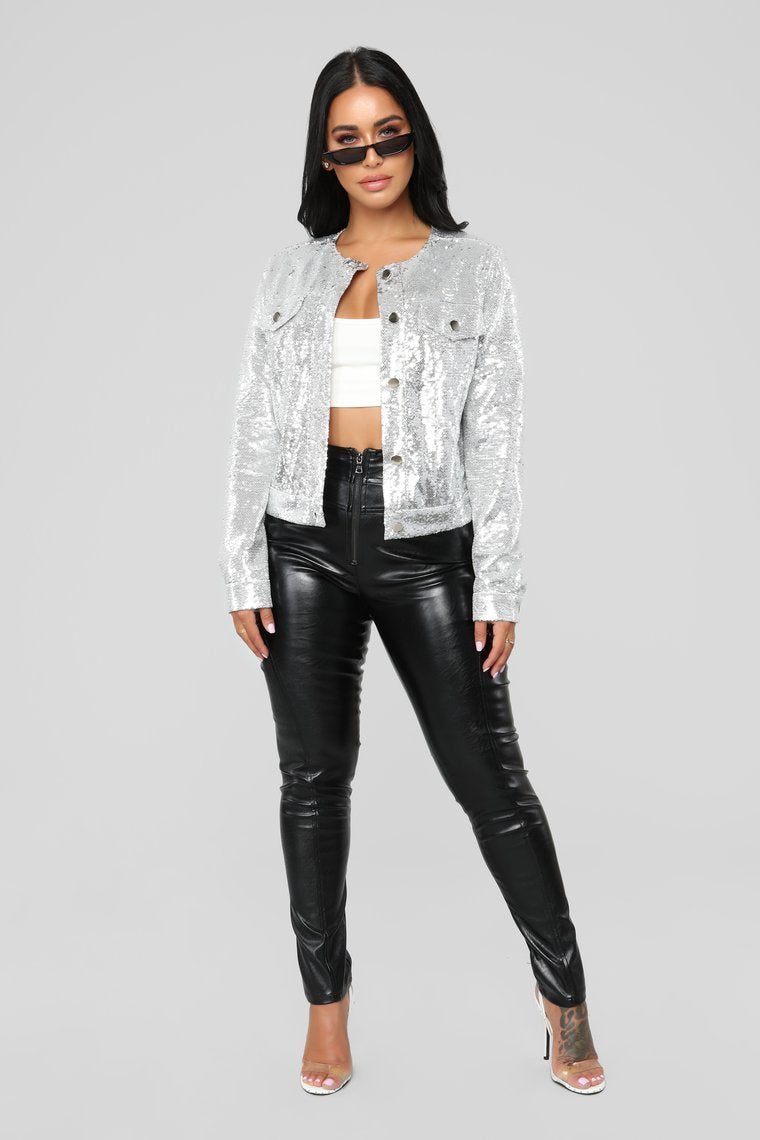 Veste à sequins Star Chaser - Argent
