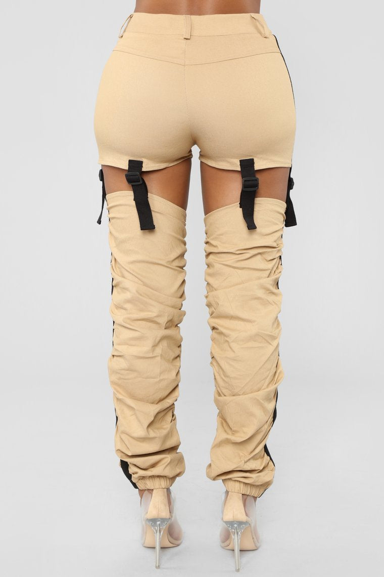 Just A Little Bit Cargo Pants - Khaki