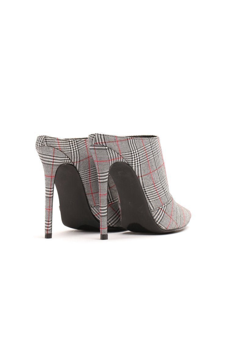 Give Me The Sass Mule Pump - Plaid