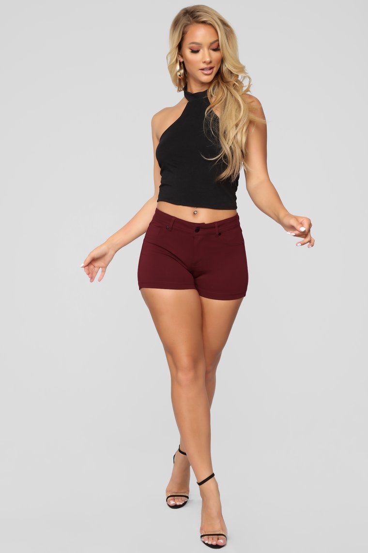 Riley Shorts - Burgundy