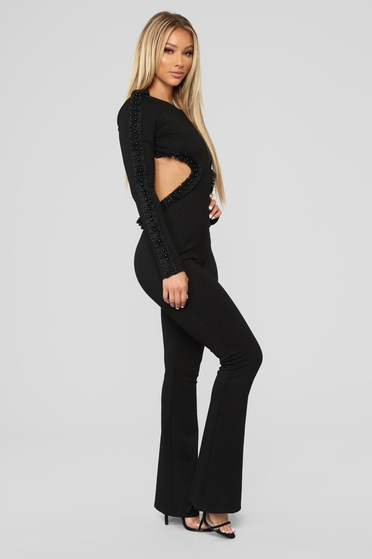 Get You Back Backless Jumpsuit - Black