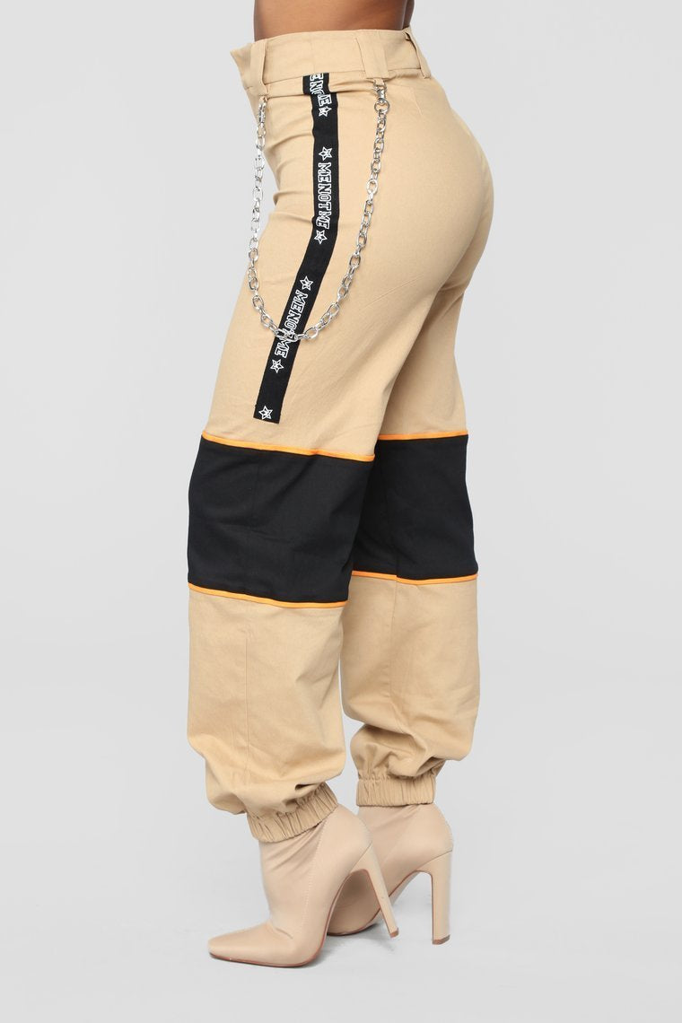 Really Try It Cargo Pants - Khaki
