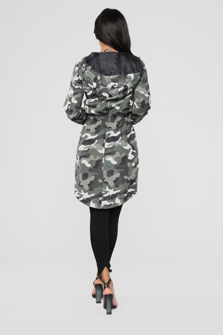 Not A Snitch Utility Jacket - Olive Camo
