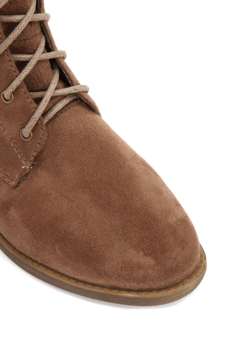 Tall Talk Flat Boot - Taupe