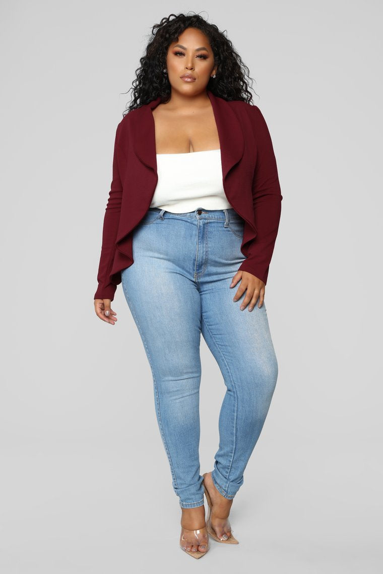 Meet And Greet Blazer - Burgundy