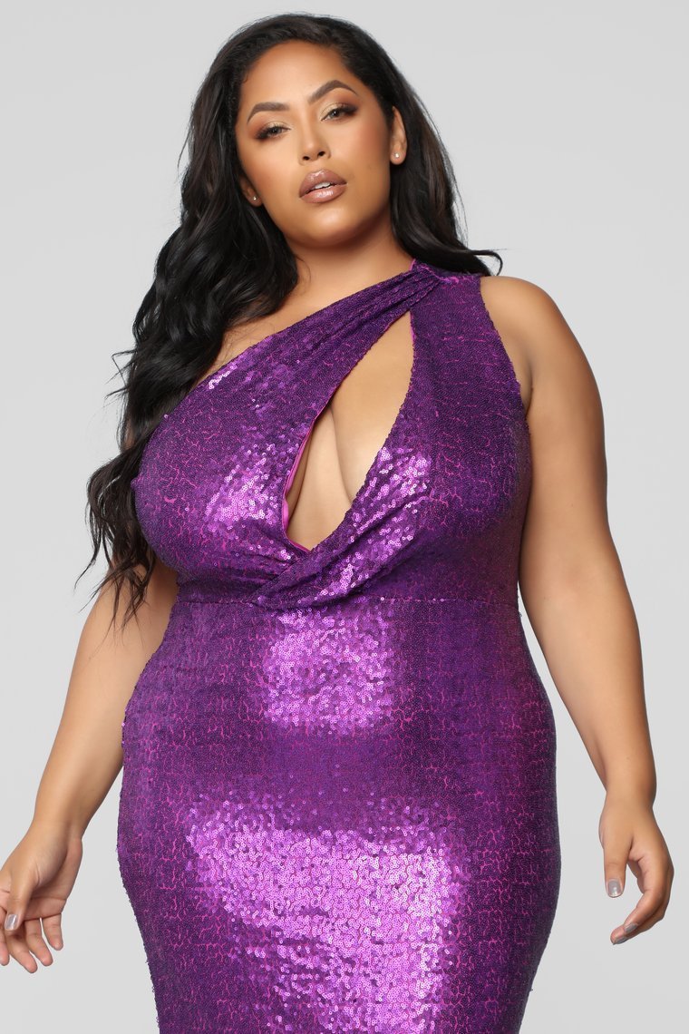 Gala Status Sequin Dress - Purple