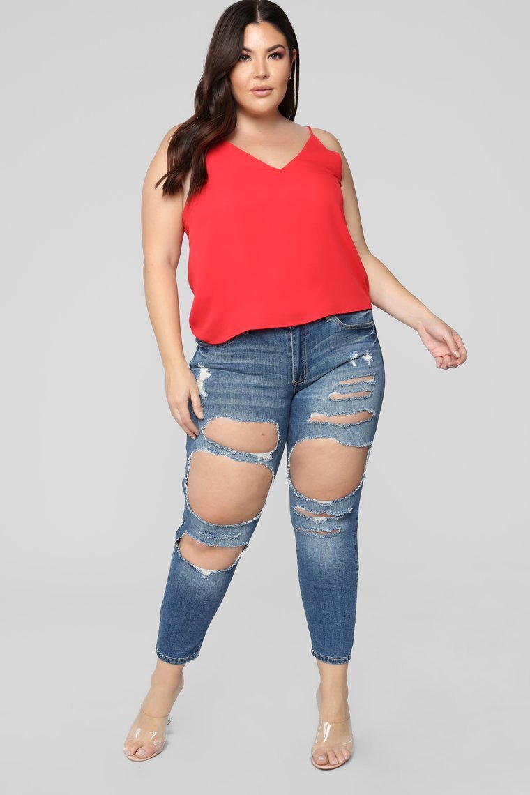 Yes That's Me Skinny Jeans - Medium Blue Wash