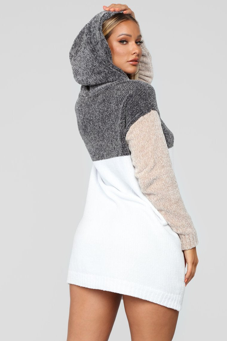 Throwin' Shade Sweater Dress - Black/Multi