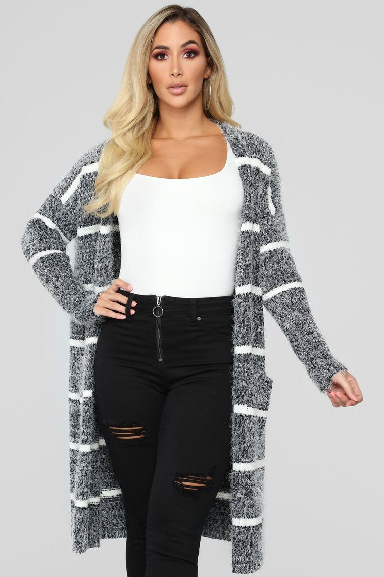 Warm Enough Cardigan - Charcoal