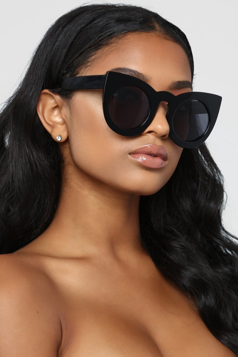 Why So Catty Sunglasses - Black