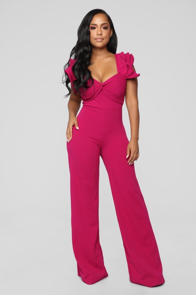 Magnify Me Jumpsuit - Magenta