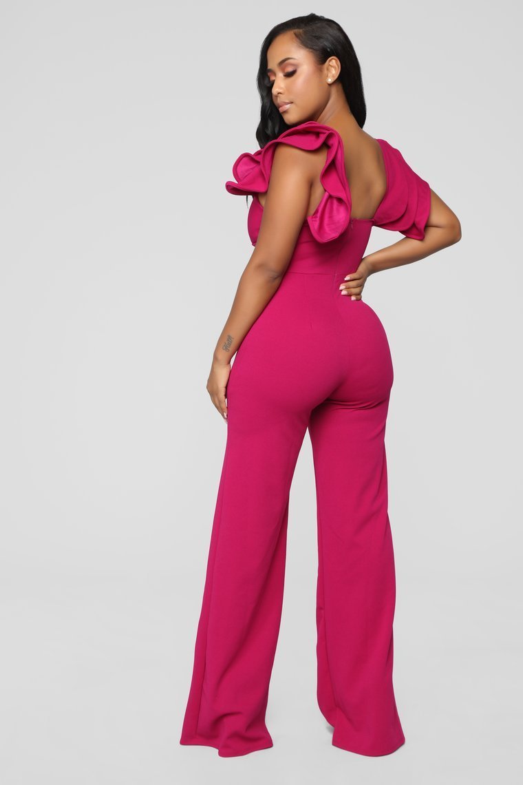 Magnify Me Jumpsuit - Magenta