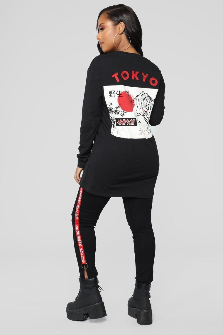 Haut Fille Tokyo - Noir