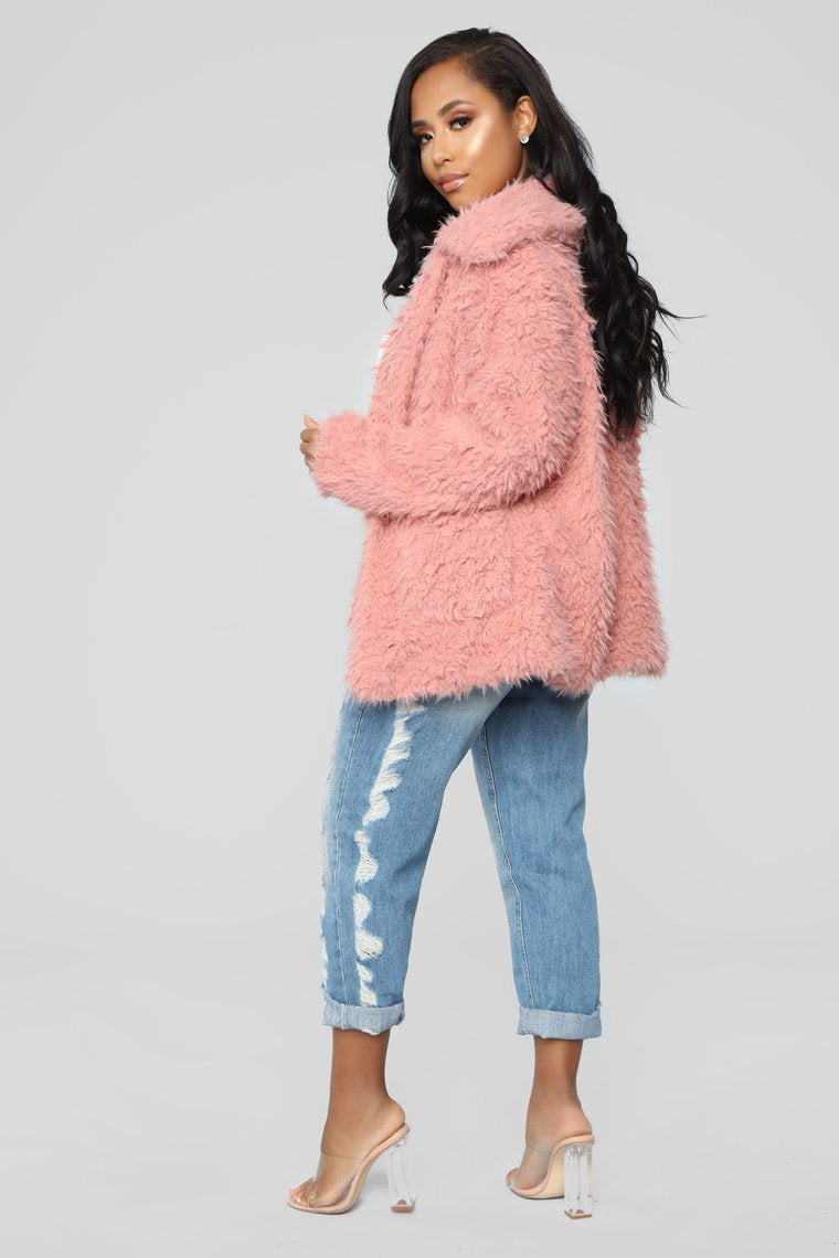 Great Feels Fuzzy Jacket - Mauve