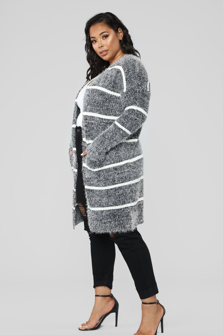Warm Enough Cardigan - Charcoal