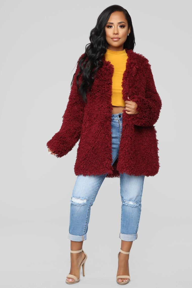 Seems Like A Crush Cardigan - Wine
