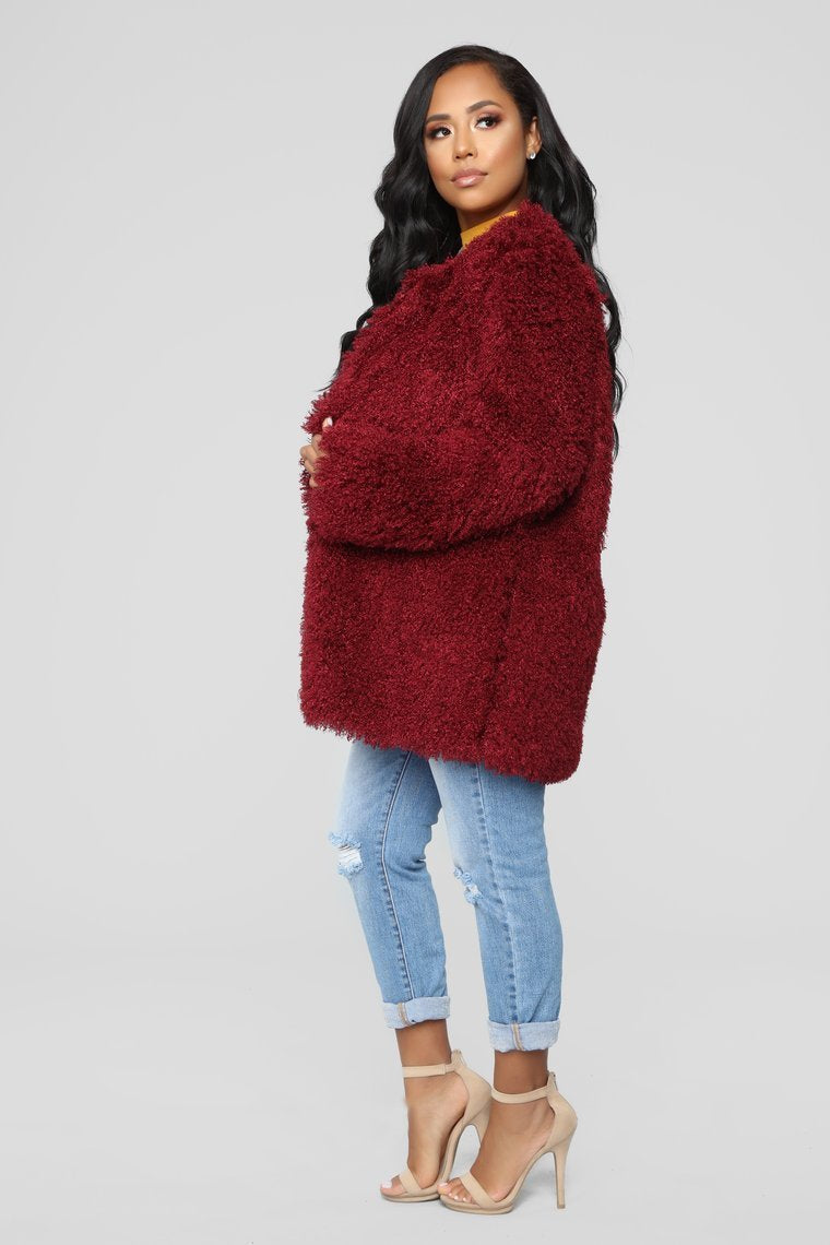 Seems Like A Crush Cardigan - Wine