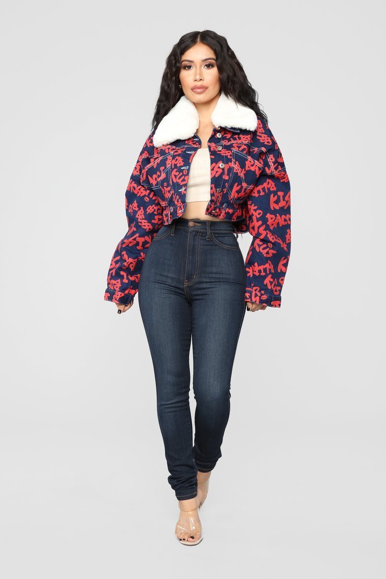 Lets Talk Denim Jacket - Dark Wash