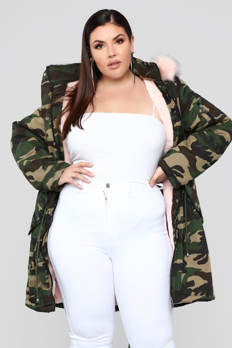 Veste utilitaire Oh Baby - Camo / Rose
