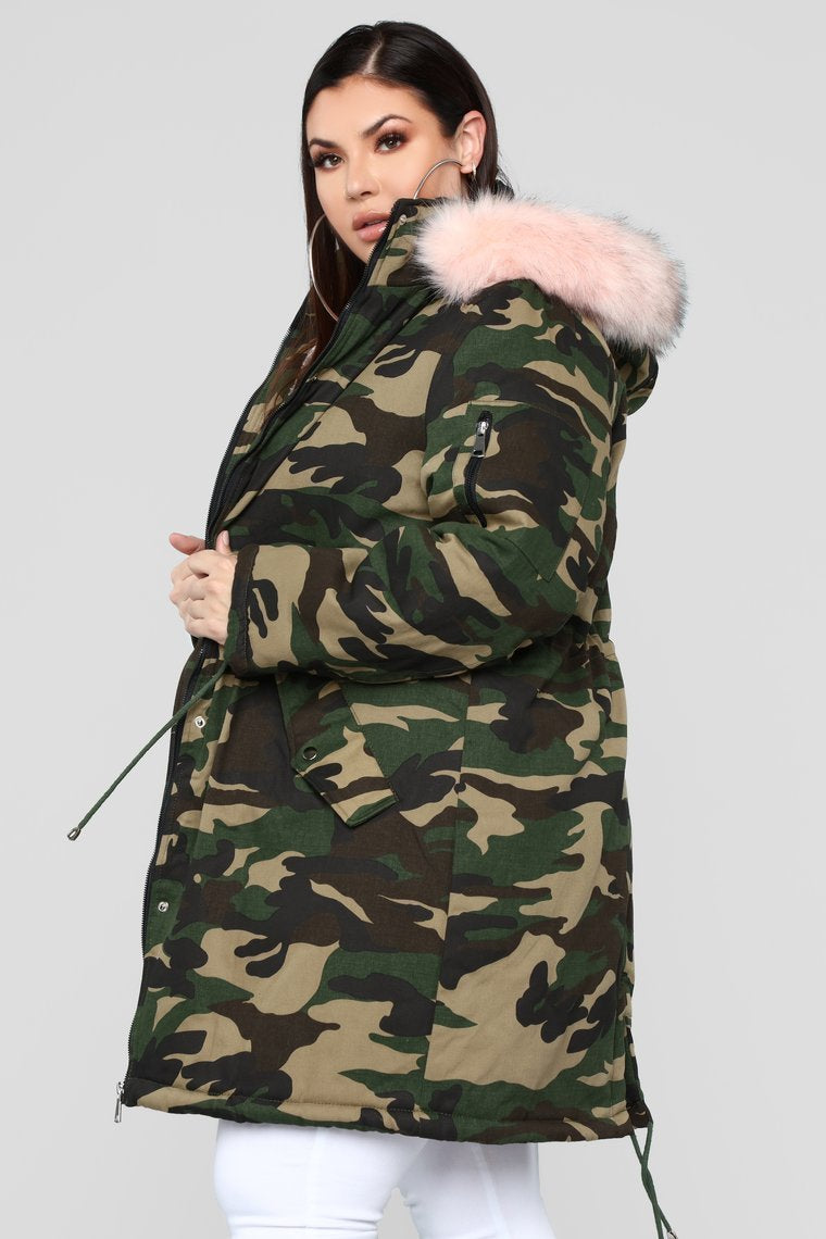 Veste utilitaire Oh Baby - Camo / Rose