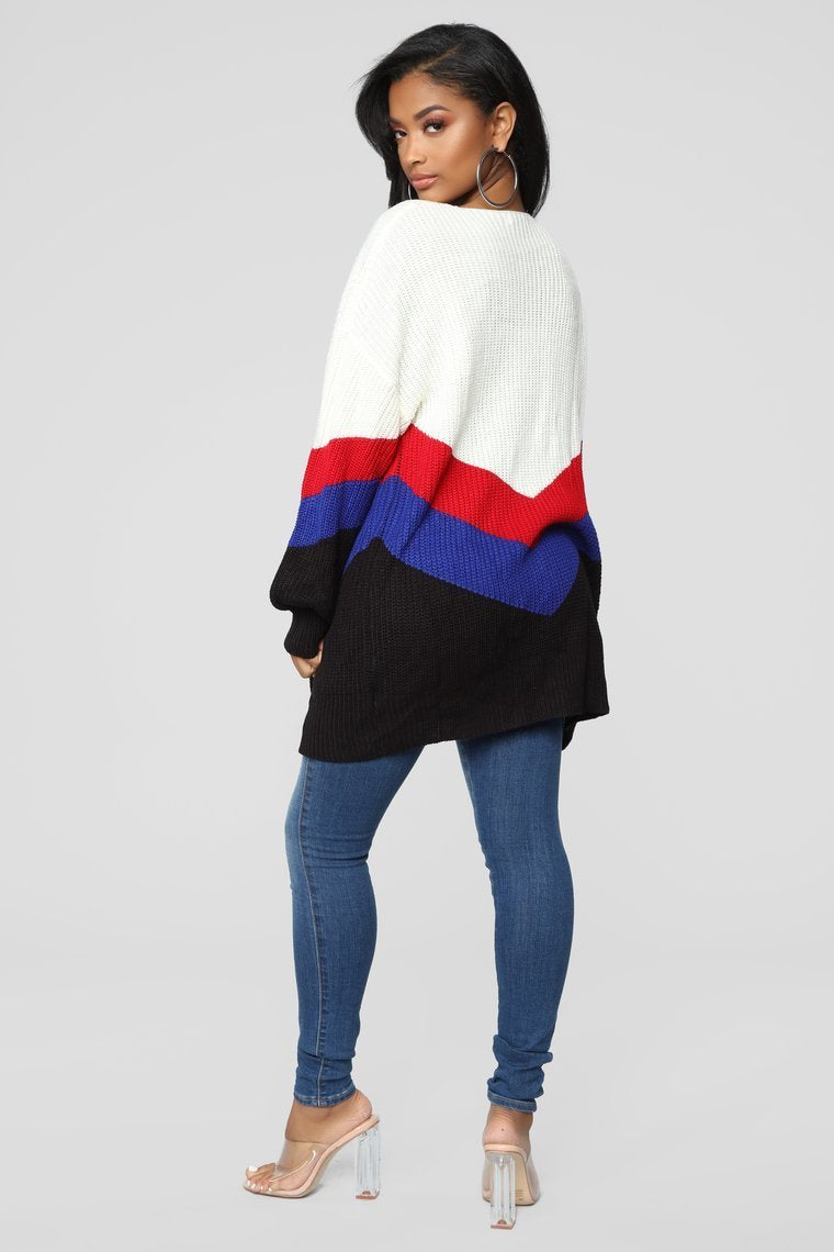 Get Comfy Cardigan - Ivoire / Combo