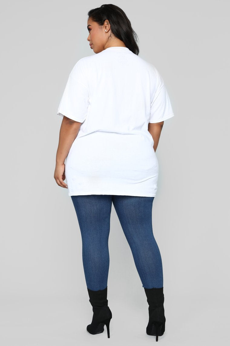 Aaliyah Tunic Tee - White