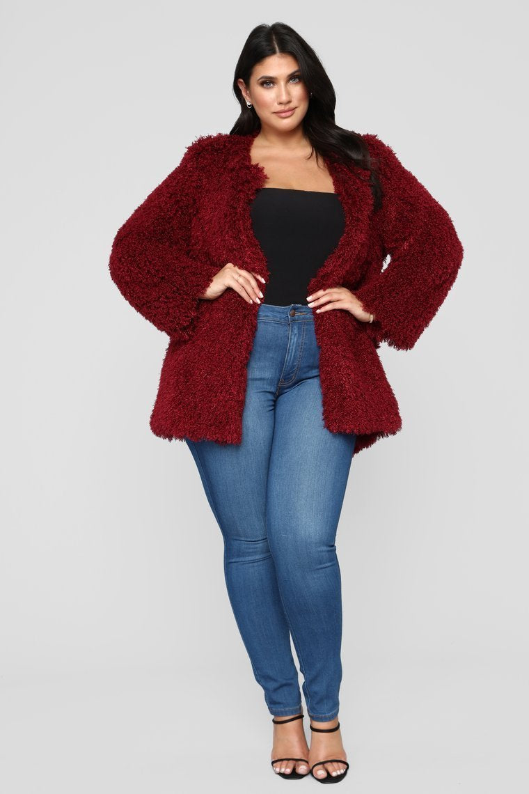 Seems Like A Crush Cardigan - Wine