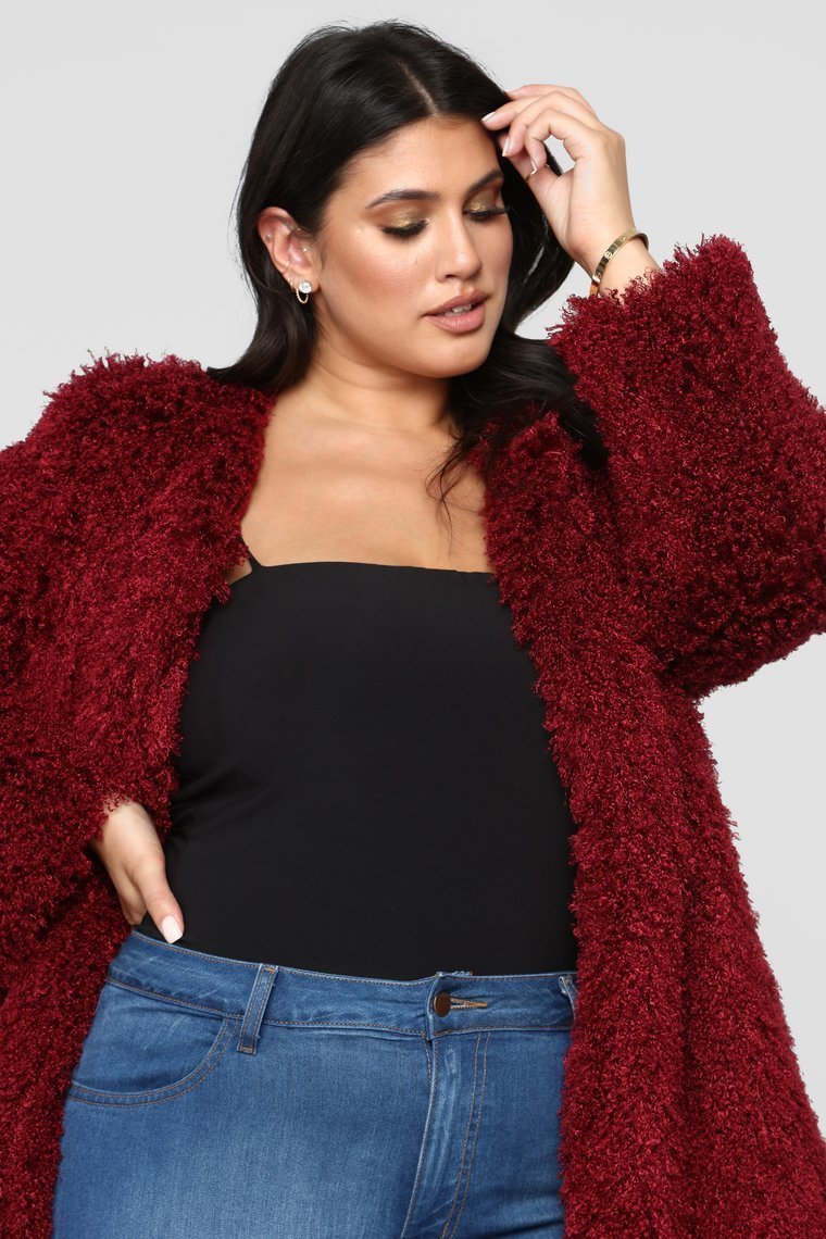 Seems Like A Crush Cardigan - Wine