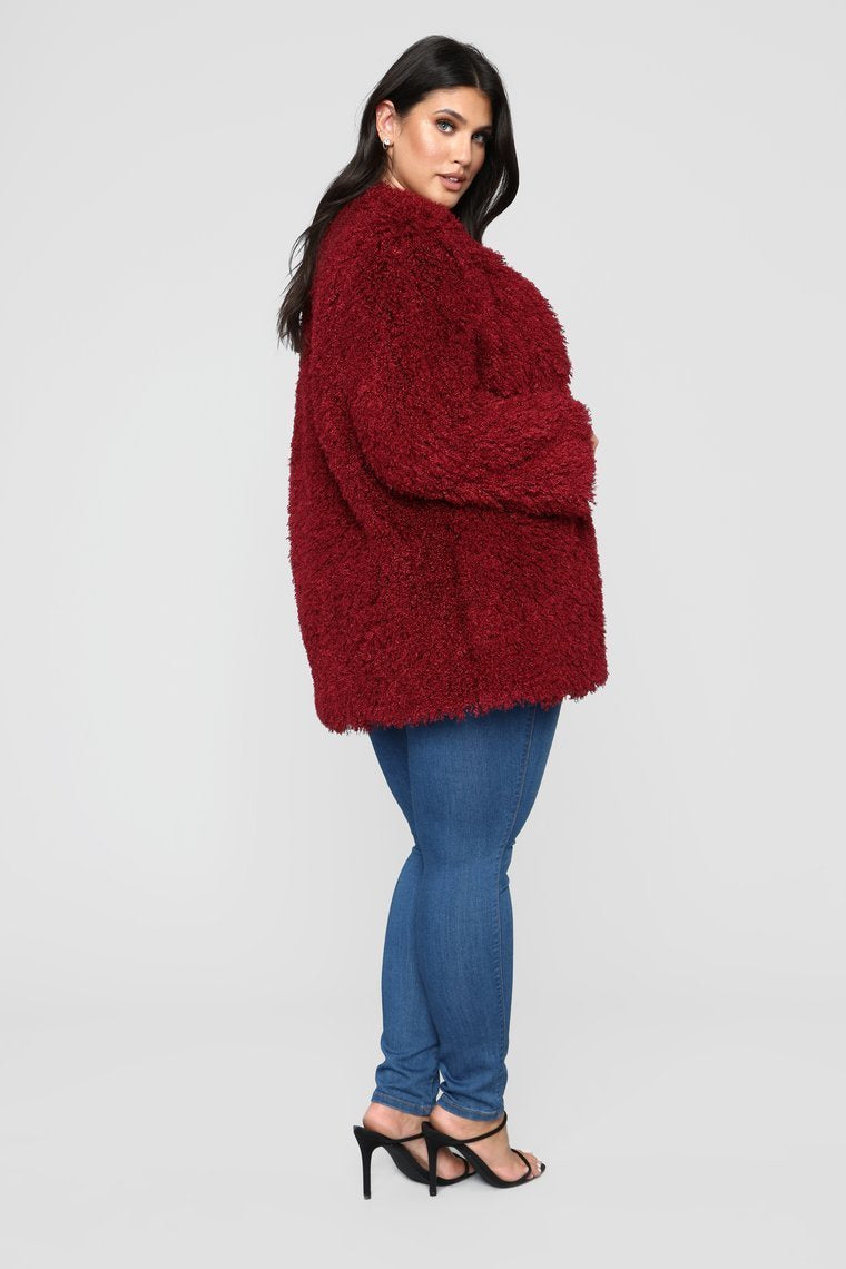 Seems Like A Crush Cardigan - Wine