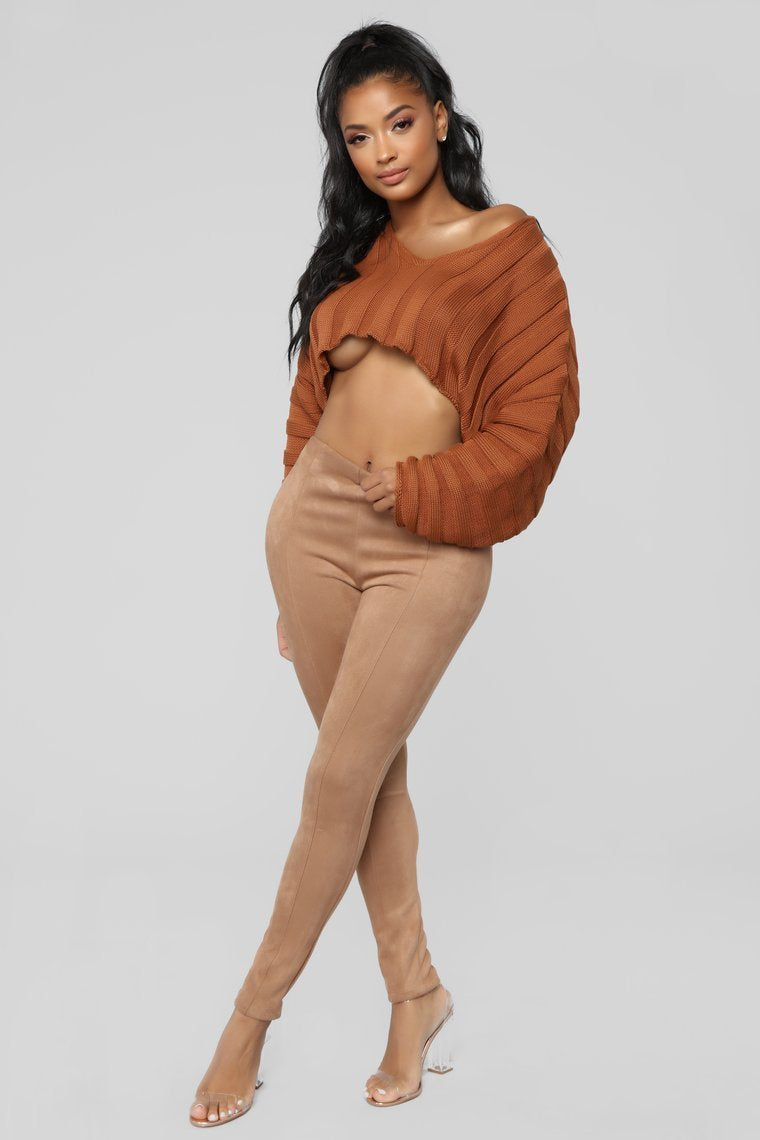 You Know Who I Am Suede Leggings - Mocha