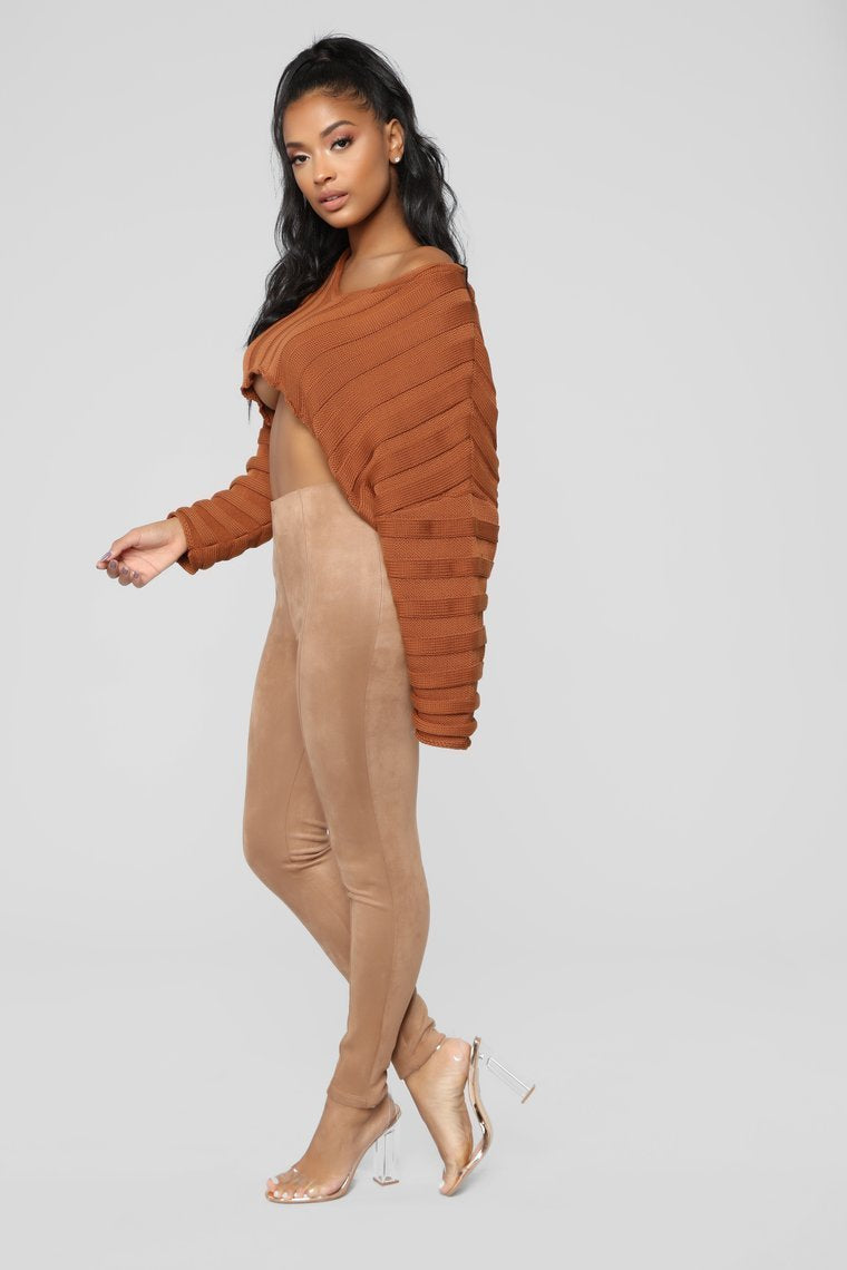 You Know Who I Am Suede Leggings - Mocha