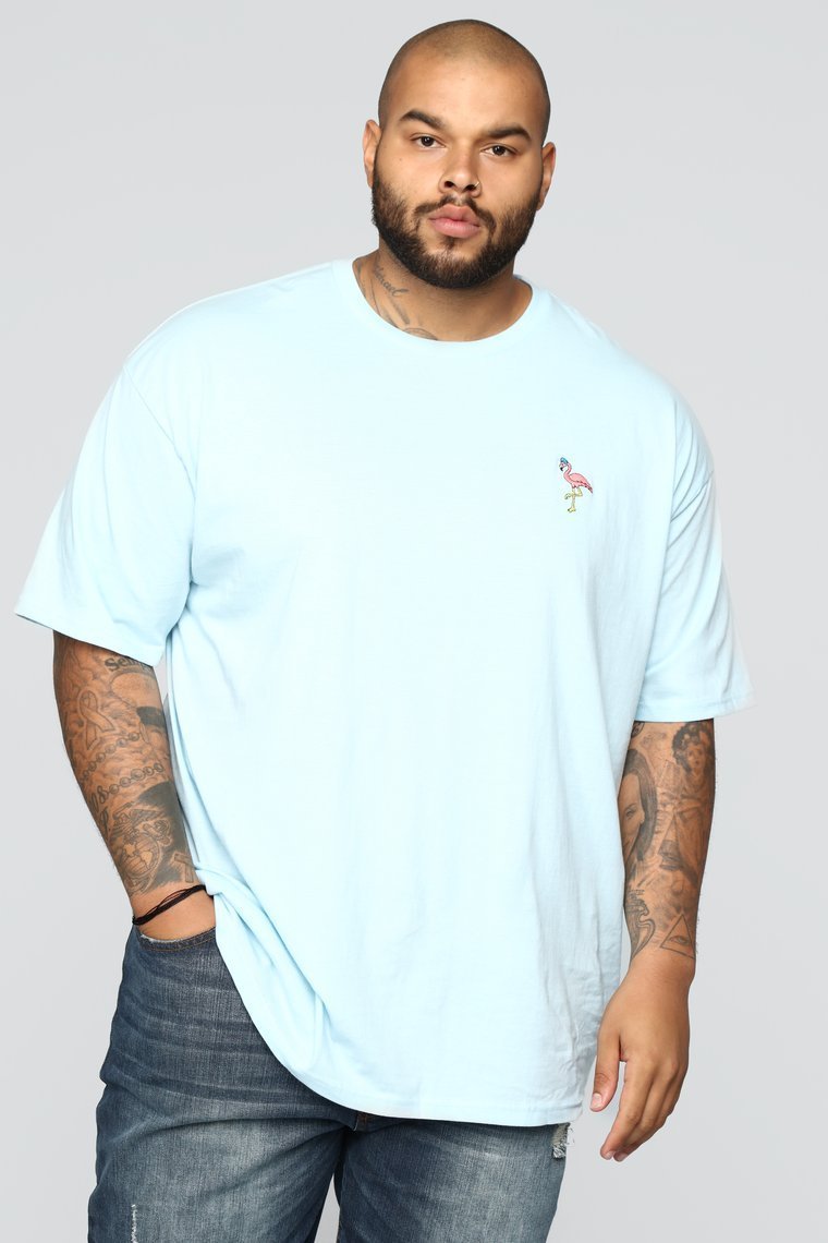 Flamingo Short Sleeve Tee - Bleu