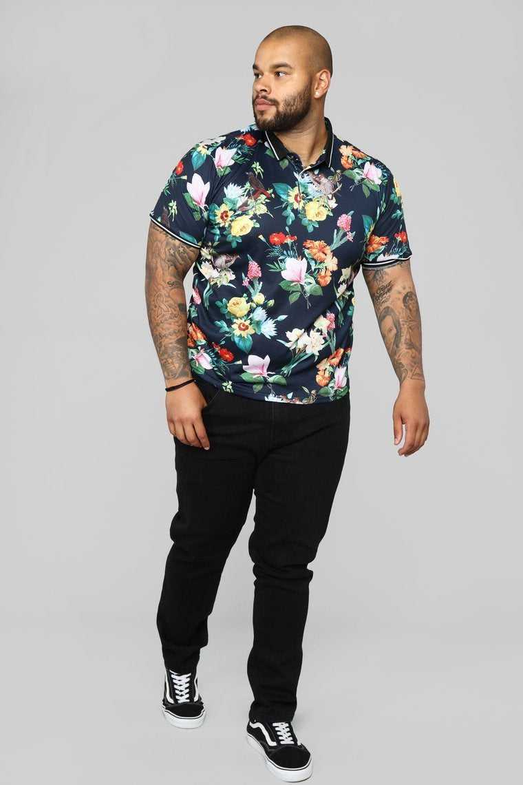 Saabat Short Sleeve Polo - Navy/Combo