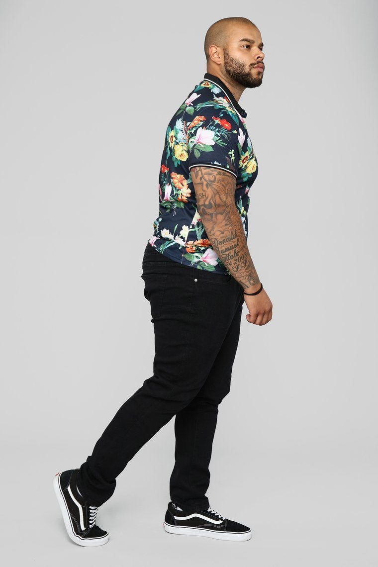 Saabat Short Sleeve Polo - Navy/Combo