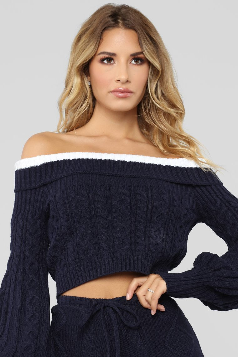 It's Only You Short Set-Navy