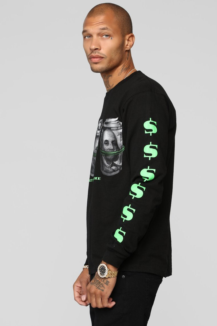 this is a Long long  alt text for all i se is dollar signs long  sleeve tee two