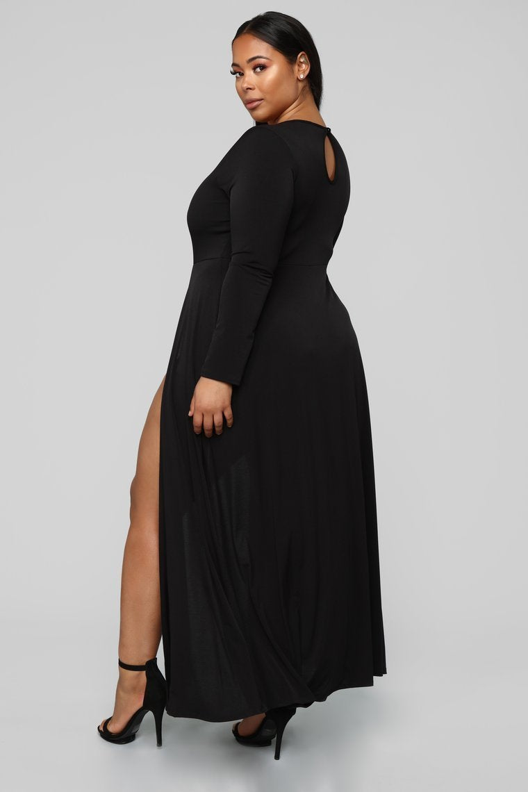 Take Me Away Maxi Romper - Black