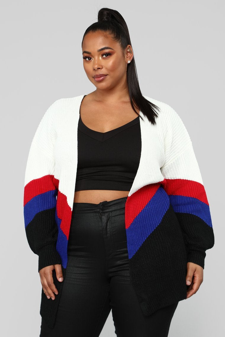 Get Comfy Cardigan - Ivoire / Combo