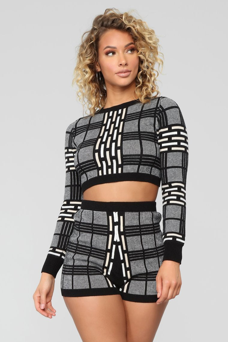 Nothing Left To Say Short Set-Black