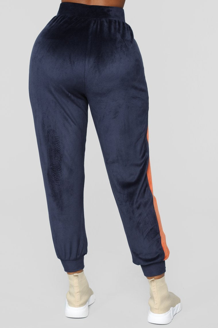 Feelin' Luxe Premium Velour Set - Navy