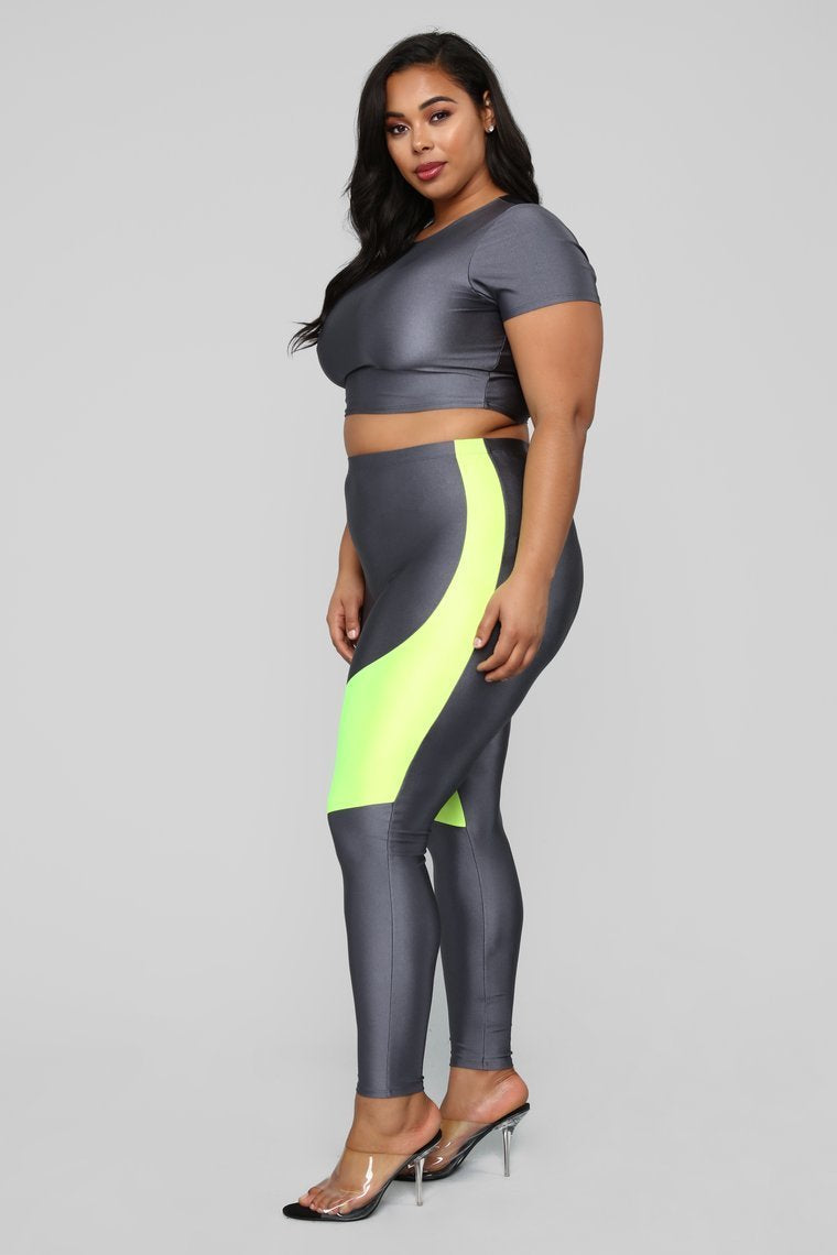 Metallic Mami Lounge Set - Grey/Yellow