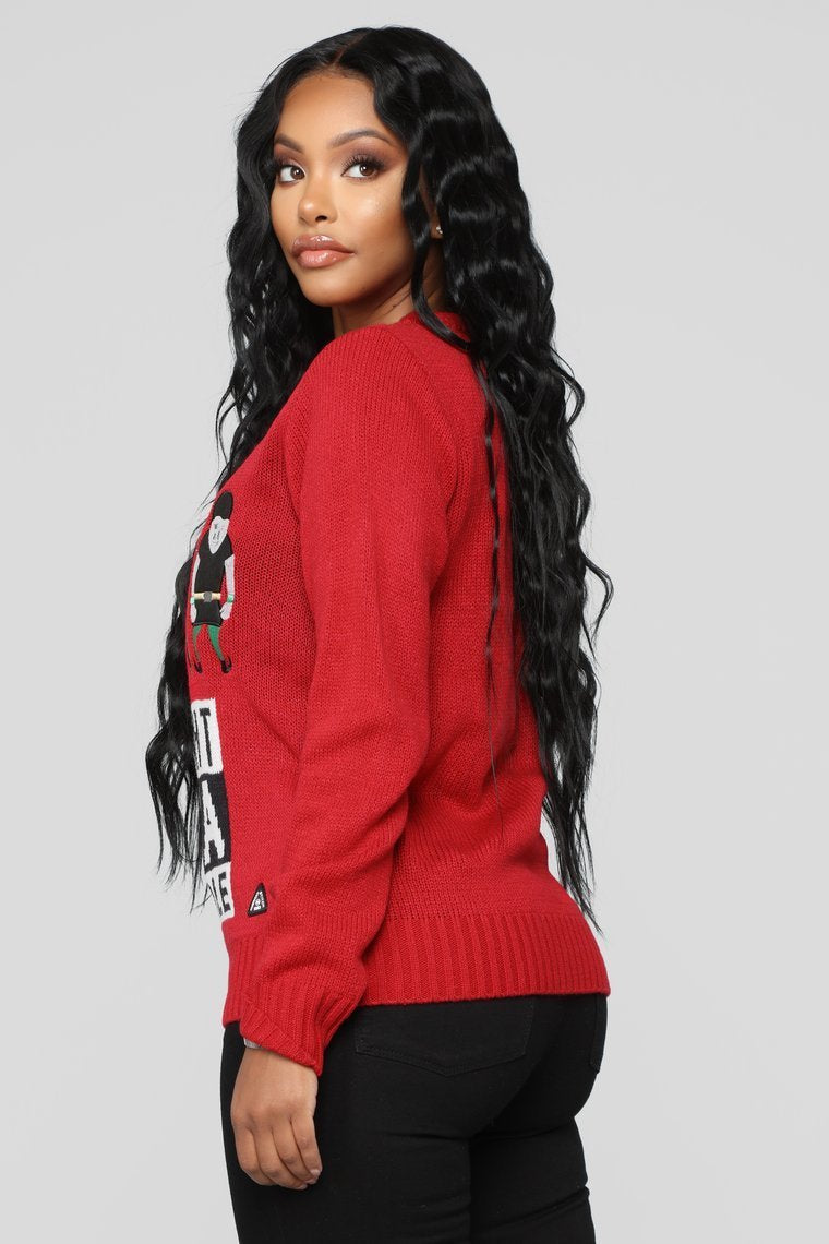 Outta North Pole Christmas Sweater - Red