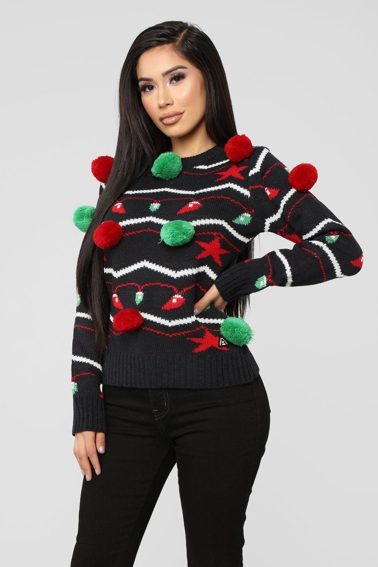 It's Lit Christmas Sweater - Black