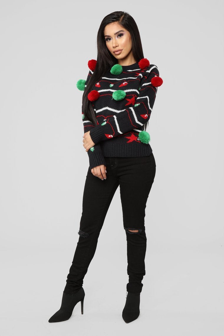 It's Lit Christmas Sweater - Black