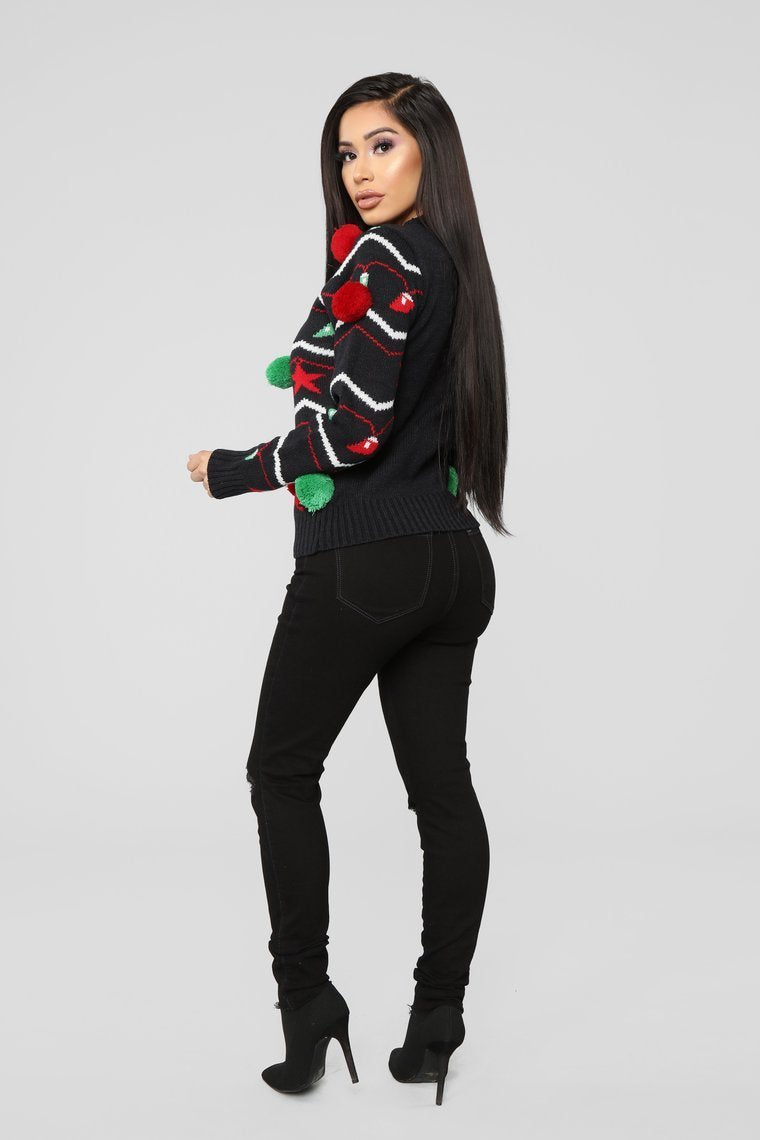 It's Lit Christmas Sweater - Black