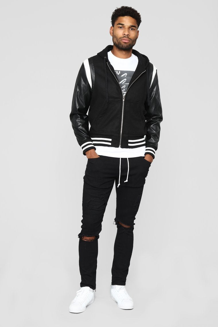 Friday Night Lights Varsity Jacket - Black