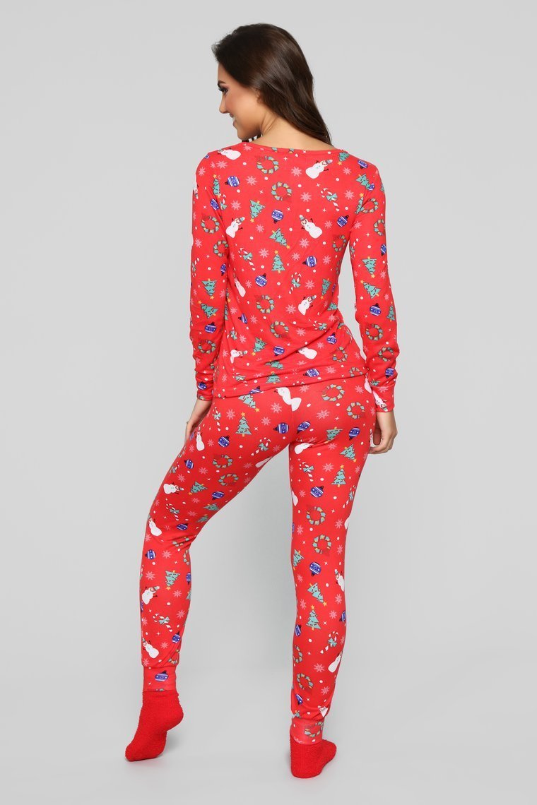 Christmas Time PJ Set - Red